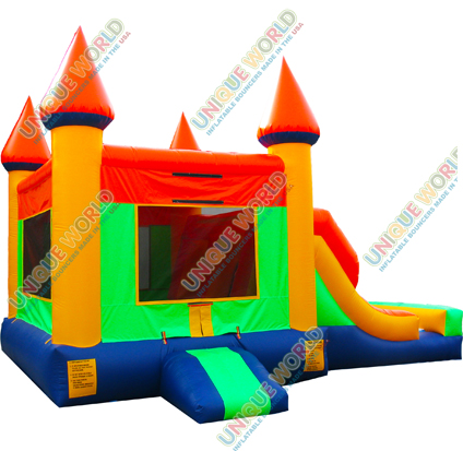 bounce house double slide